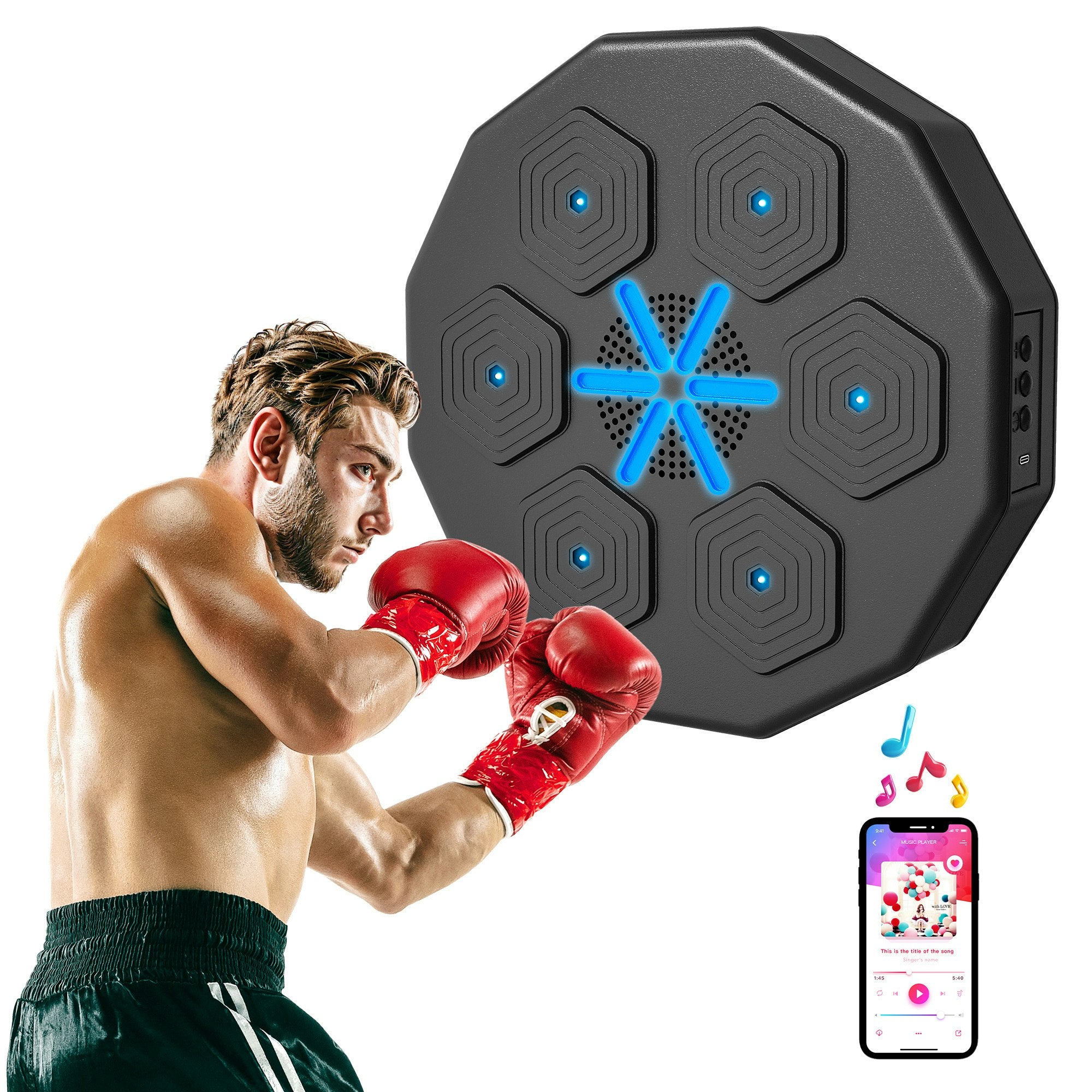 Electronic Target Boxing Machine with Bluetooth & LED