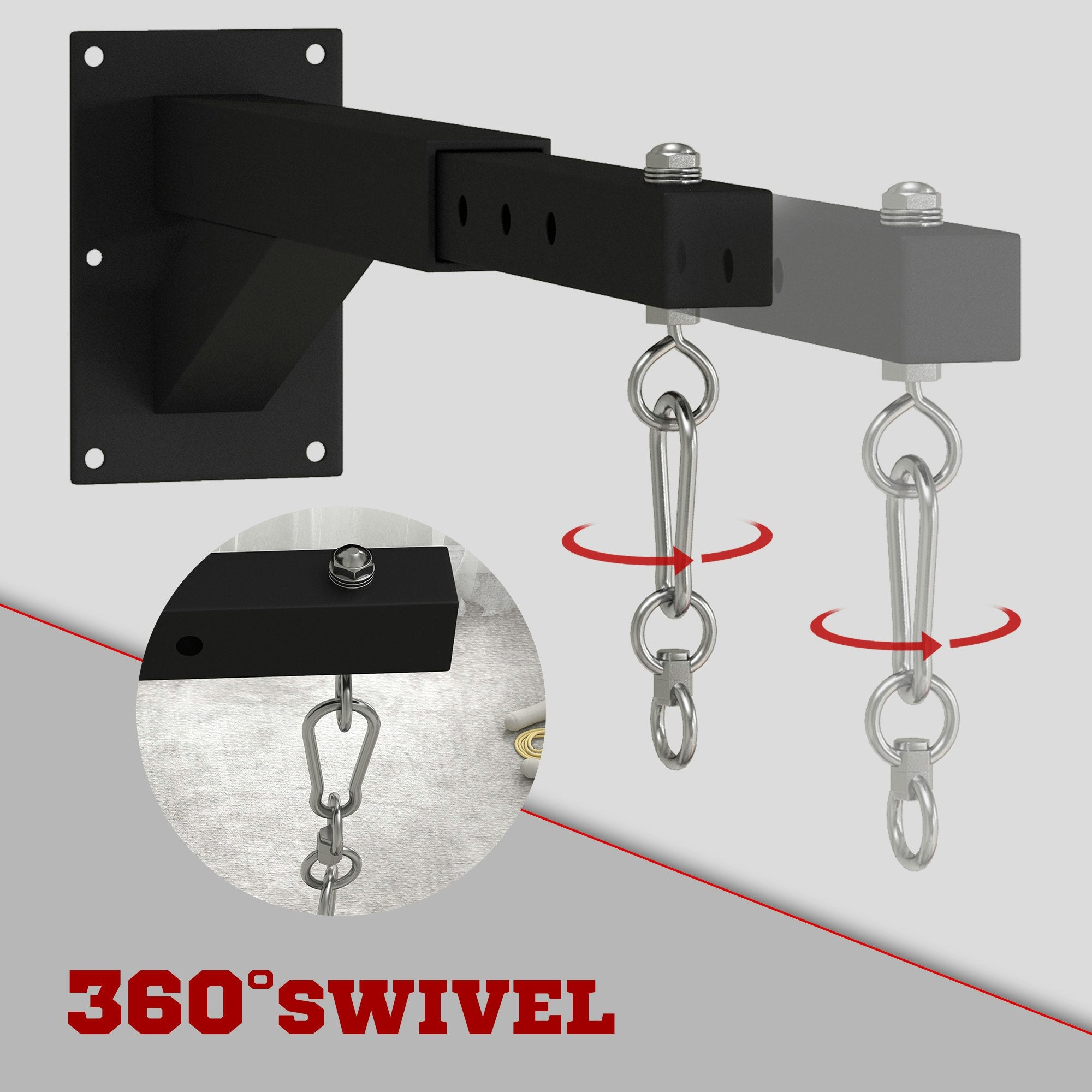 Adjustable Wall-Mounted Punch Bag Bracket for Boxing Training