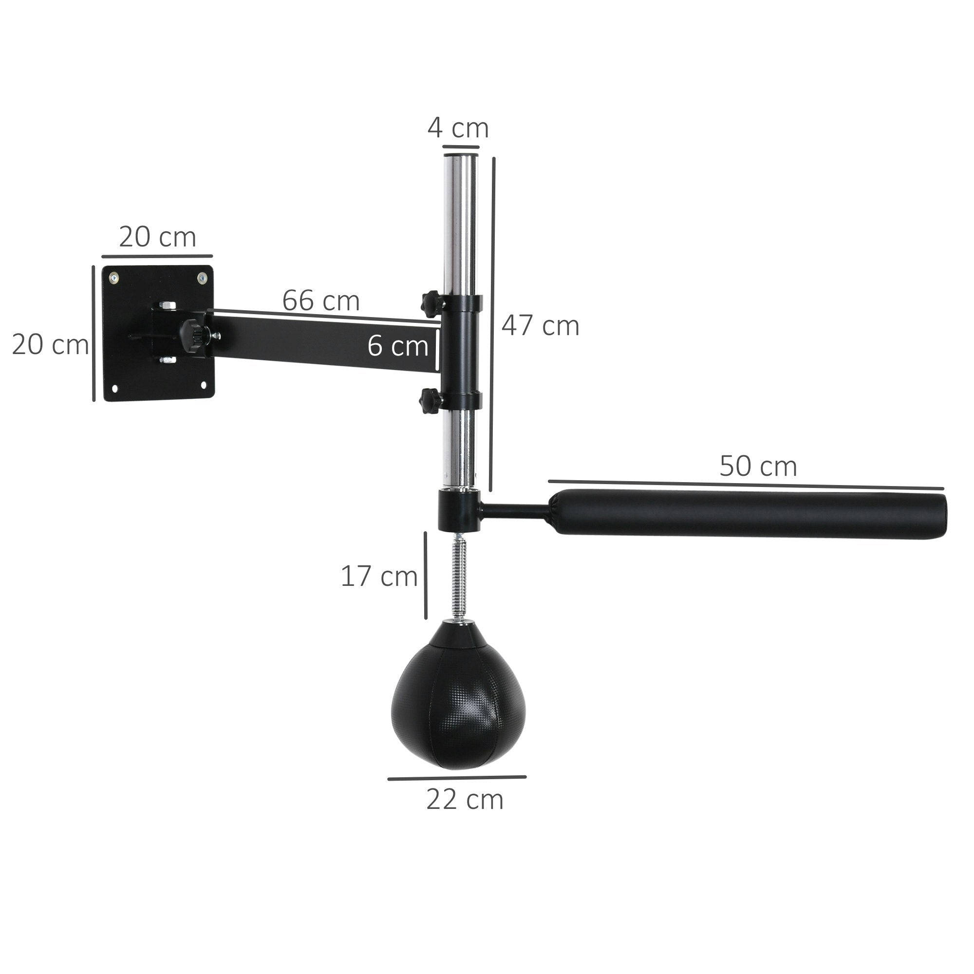 Adjustable Wall-Mounted Speed Bag Platform for Boxing Training